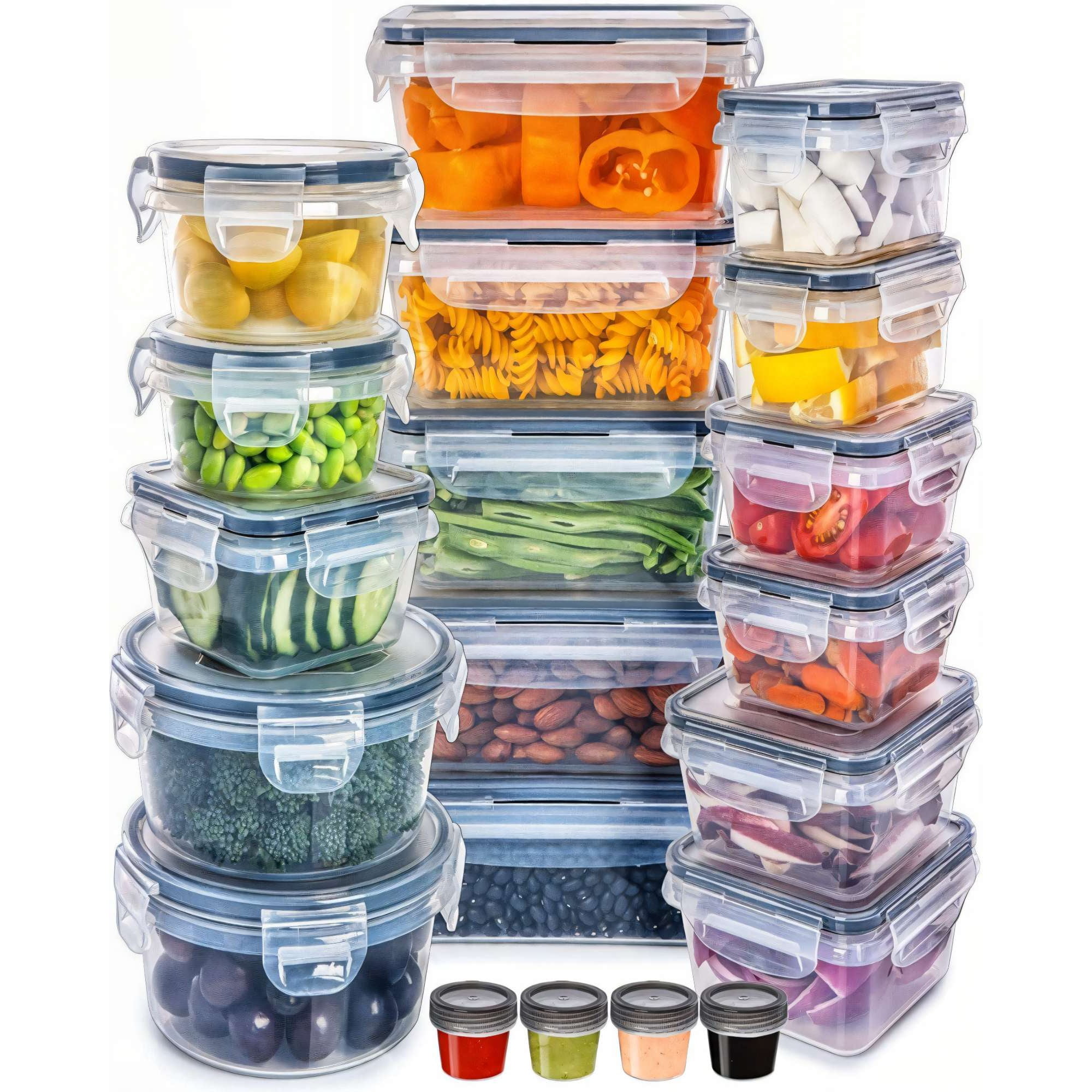 Genérico - Set De 20 Recipientes Hermeticos Para Cocina 100% Libre De Fugas