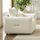 thumbnail image 3 of MH35.24''Teddy Fabric Sofa, Modern Lounge Chair, Upholstered with One Pillow for Apartment, Office, Living Room and Bedroom, 3 of 3