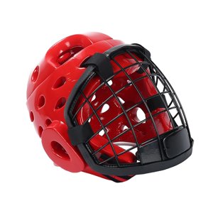 Ioensy - Karate Headgear Casco Portátil De Taekwondo Para Deportes De Lucha Kickboxing Mma S Rojo