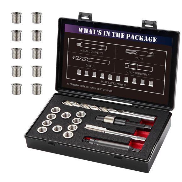 Kit de reparación de roscas SENNMONN M10x1.0 12,7 mm 10 uds