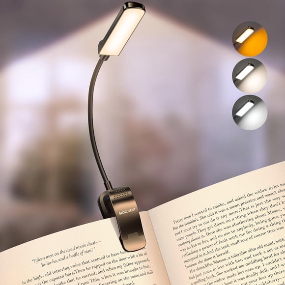 Luz de lectura Glocusent con 13 LED, recargable, hasta 120 h de autonomía