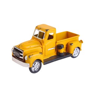 Bothyi - Camión De Granja Navideño De Diseño Vintage Para Jardín, Navidad, Exterior, Interior, Amarillo