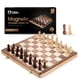 thumbnail image 1 of Juego de ajedrez con armería magnética de madera, 38 cm, con caja de almacenamiento, 1 of 8