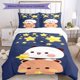 thumbnail image 1 of 3pcs Cute Panda & Star Cartoon Bedding Set - Includes 1 Duvet Cover & 2 Pillowcases, All-Season Polyester Fabric with Zip Closure, Machine Washable for Bedroom Decor, Dorm Decor|Playful Design|Zippere, 1 of 1