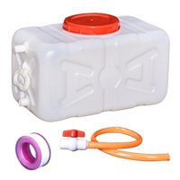 Magideal - Contenedor De Agua Para Acampar Almacenamiento De Agua De Emergencia Portátil Con Anillo De Tracción Grado Alimenticio Engrosado Para Barbacoa Jardín Blanco 60 Gatos