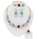 thumbnail image 2 of 4 Pzas Juegos de Joyería Dorados Collar de Cristal Brillante Pulsera Aretes Anillo Dama de Honor Novias Juegos de Joyería para Boda Compromiso Fiesta Graduación, 2 of 7