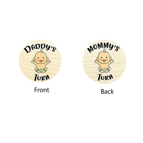 1pc New Parent Decision Challenge Coin, Wooden Funny Pregnancy Gifts, Baby Flip Coin