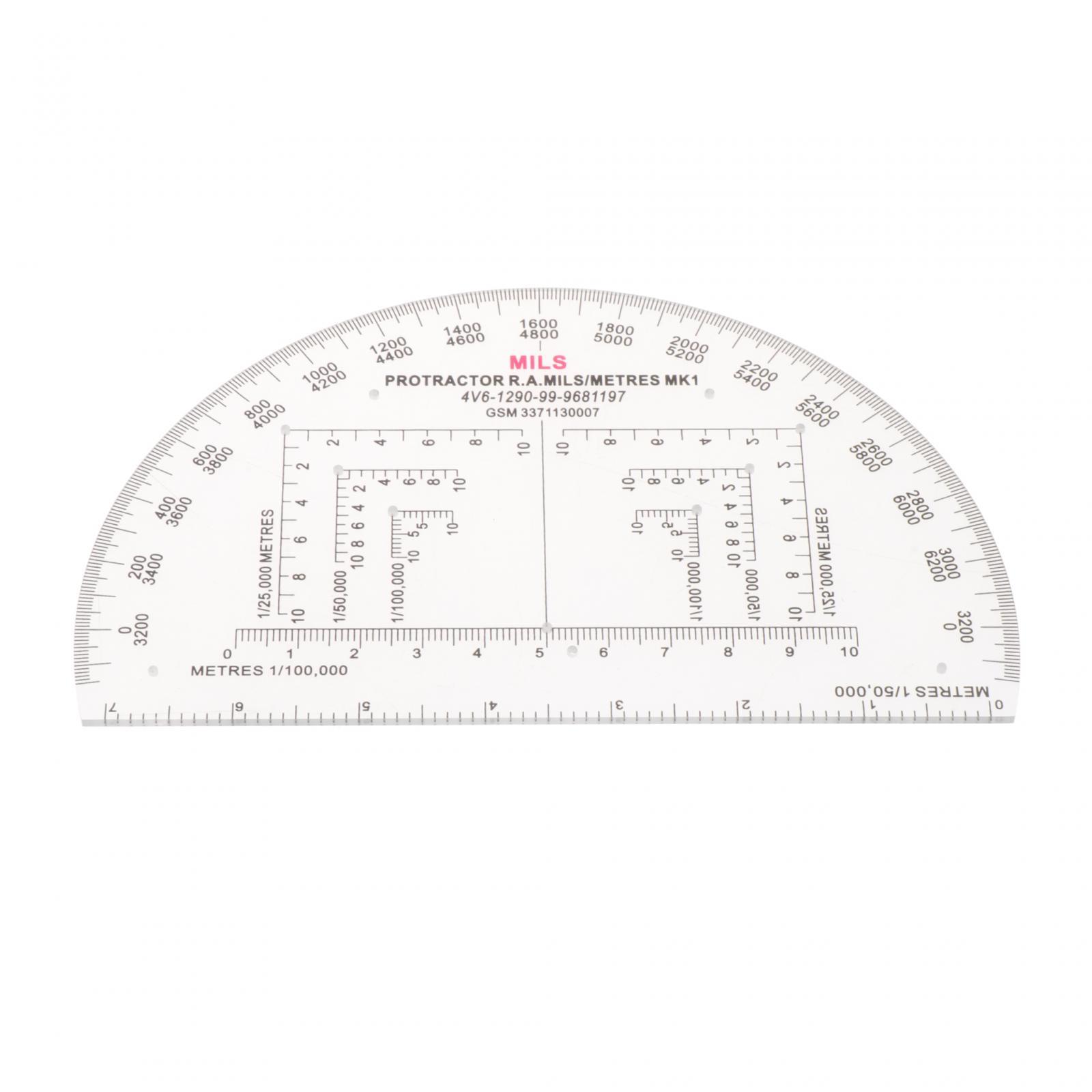 Magideal - Lector De Cuadrícula De Coordenadas De Transportador De Lectura Para Arquitectura De Medición De Camping