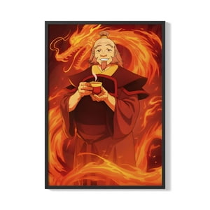 Creango - Cuadro Poster Enmarcado Avatar Iroh Decorativo