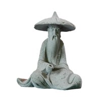 Bothyi - Resina Acuario Antiguo Pescador Chino Personajes Estatua Ornamento Delgado