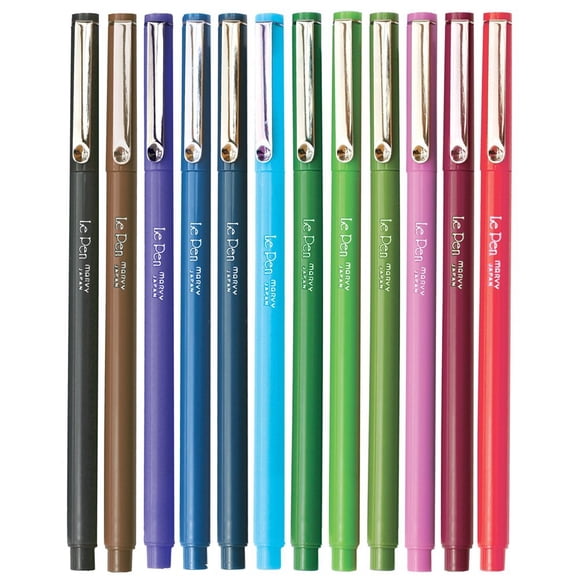 Set de 12 Rotuladores Marvy Uchida Le Pen Micro Fino 0.3mm