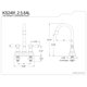 thumbnail image 2 of Grifo para barra Kingston Brass KS2498AL de 4 pulgadas, instalación central, níquel cepillado, 2 of 2