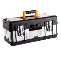 Magideal - Caja De Herramientas Portátil, Caja De Herramientas Sólida, Resistente, Estuche De Transporte Duradero, Organizador De Acero Para Maletero Del Hogar, 14 Pulgadas