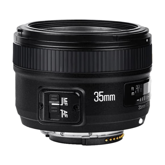 Lente YONGNUO YN35 mm F2N 1:2 AF MF gran angular para réflex digital Nikon