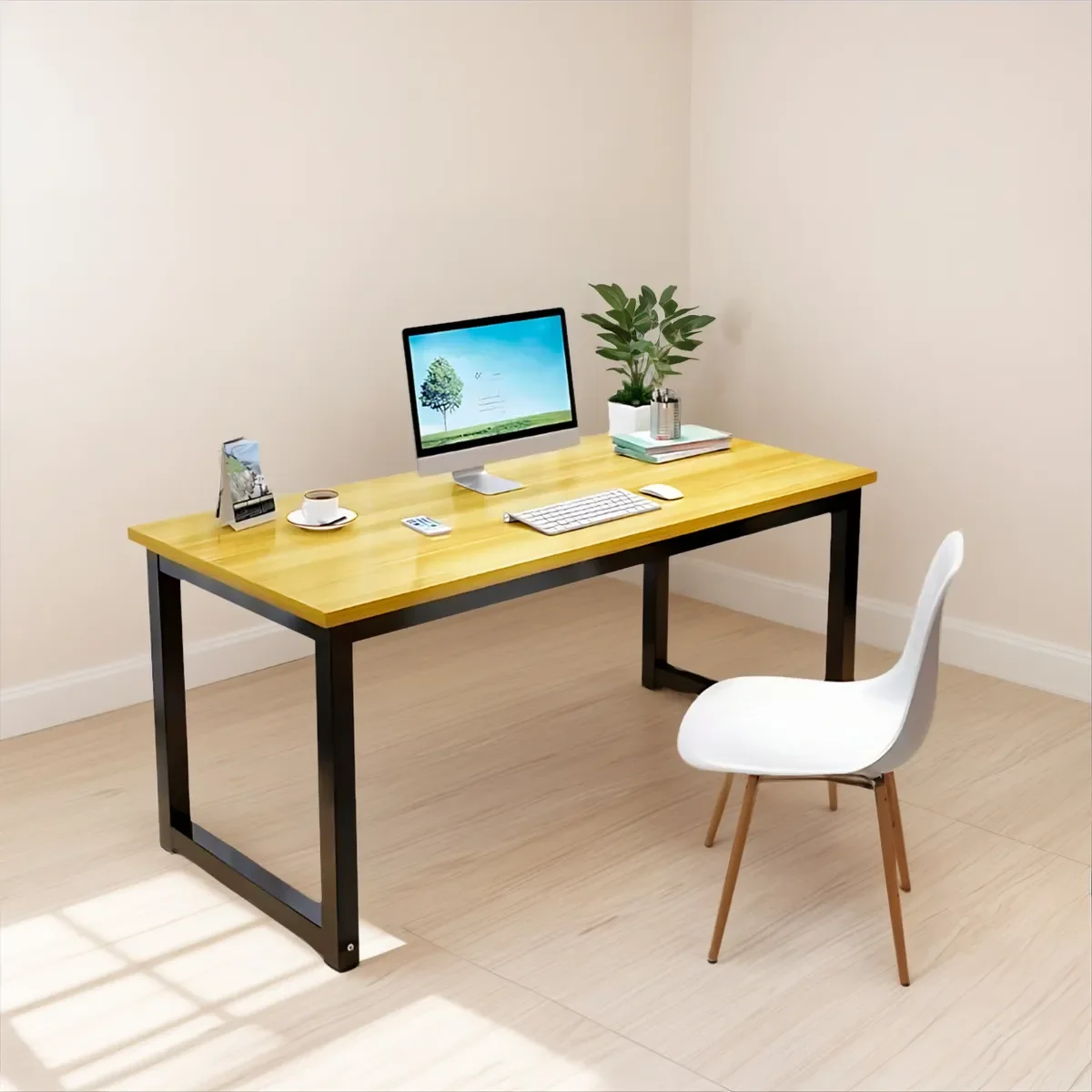 Escritorio Oficina Y Home Office 120x60x75 Pitaya Cl Amarillo