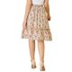 thumbnail image 3 of Falda Midi Floral con Volantes en Capas de Línea A con Cintura Elástica para Mujer INSPIRE CHIC Amarillo Albaricoque M, 3 of 7