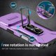 thumbnail image 5 of Funda Armada para iPhone 17 Pro Max con Tapa Deslizante y Soporte Magnético Giratorio Morado, 5 of 5