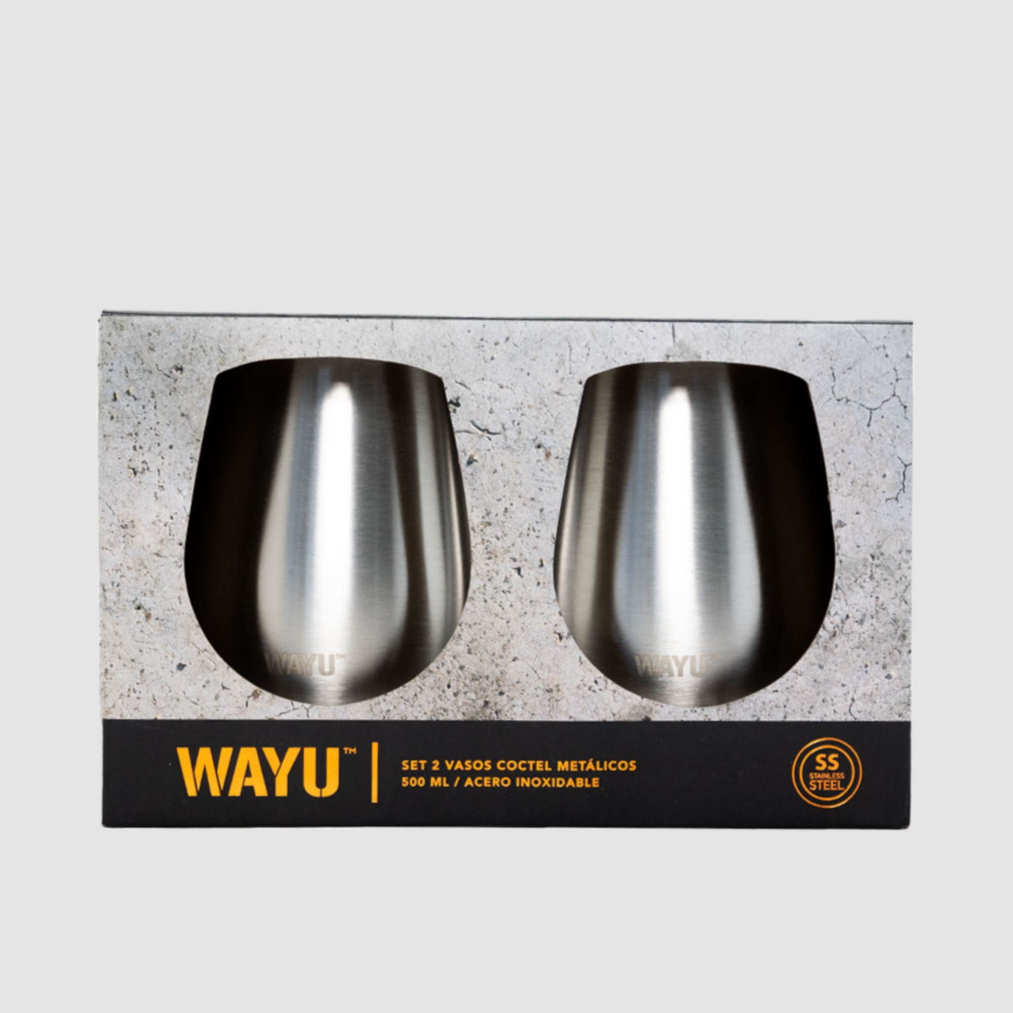 Wayu - Set 2 Vasos 500Ml Acero Inoxidable