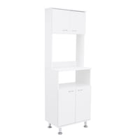 Fmfurniture - Mueble Microondas 4 Puertas Fm-011B Blanco