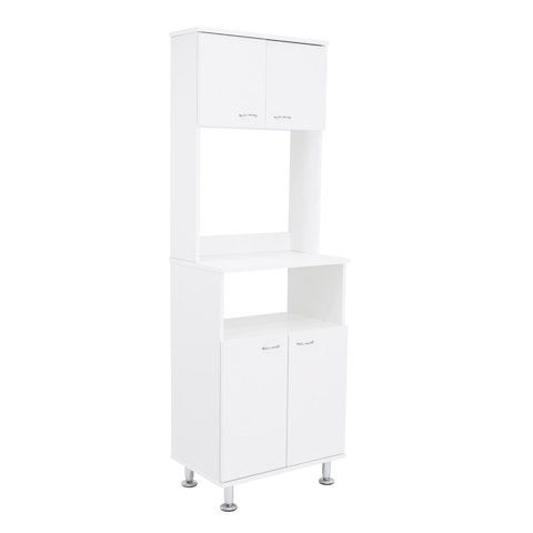 Fmfurniture - Mueble Microondas 4 Puertas Fm-011B Blanco