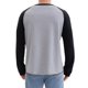 thumbnail image 3 of Camiseta de manga larga para hombre inspirada en bloques de color casuales Raglán M Gris, 3 of 6