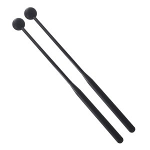 Bothyi - Baquetas De Percusión Portátiles De Mazo De Tambor De 2 Uds Para Rendimiento De Timbales De Yoga Negro