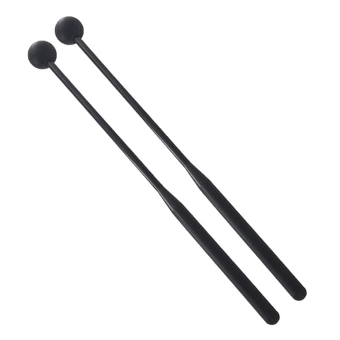 Bothyi - Baquetas De Percusión Portátiles De Mazo De Tambor De 2 Uds Para Rendimiento De Timbales De Yoga Negro