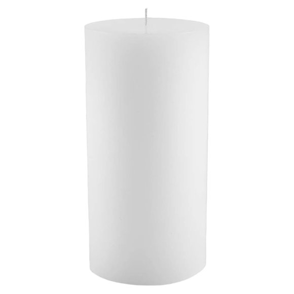 Vela Pilar sin aroma Mister Candle 20 cm x 10 cm blanca