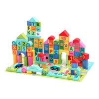 Genérico - Set De Bloques Madera Para Armar Construccion Educativo Lau