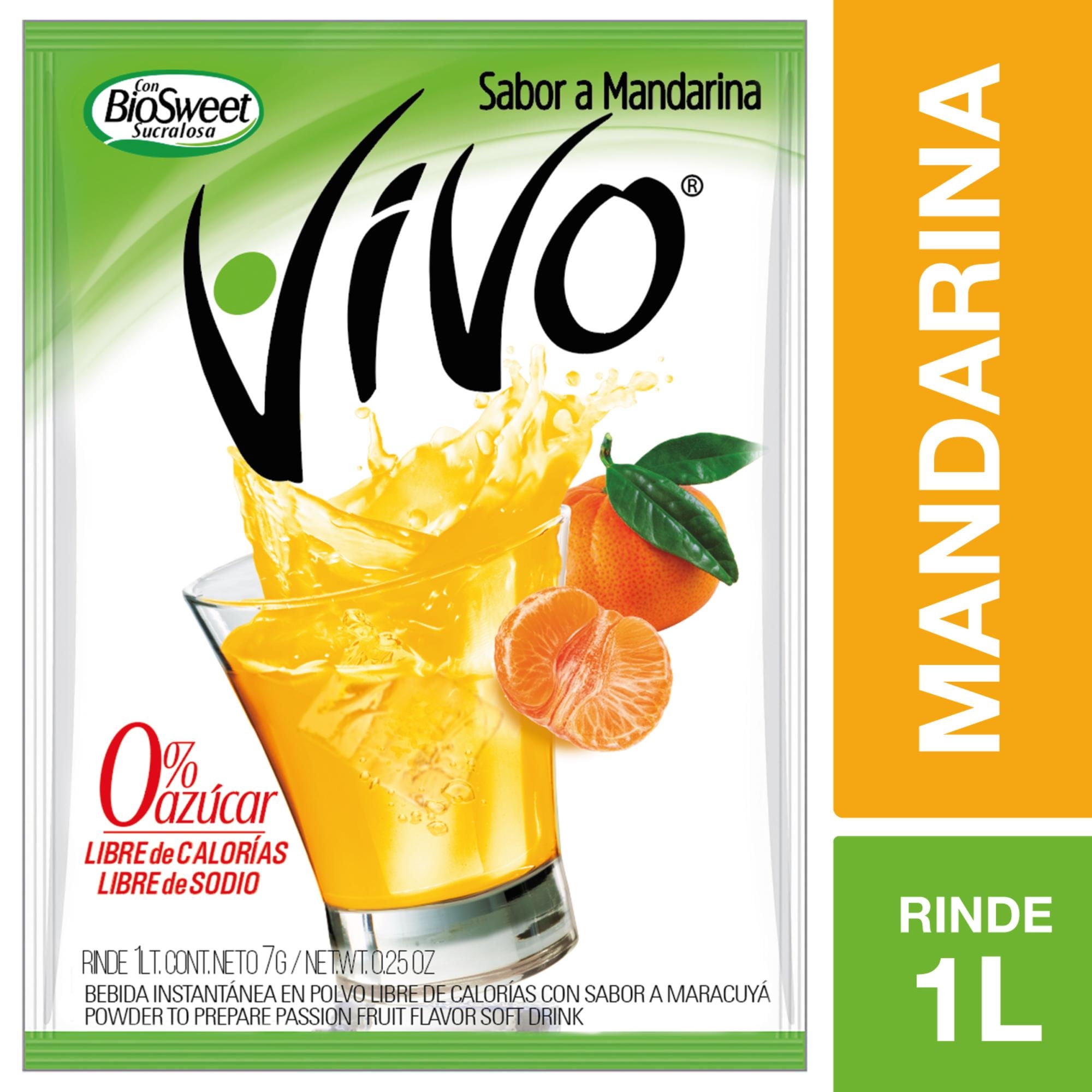 Jugo En Polvo Sabor Mandarina Sobre 7 g Vivo