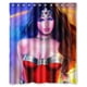 thumbnail image 1 of Cortina de ducha suave con diseño de mujer errante y superhéroe, juego de cortina de baño con ganchos, tamaño 60 x 72 pulgadas, 1 of 3