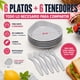thumbnail image 4 of Set de 6 Platos y 6 Tenedores Reutilizables para Picnic y Camping 18 cm, 4 of 8