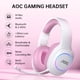 thumbnail image 2 of Auriculares AOC Inalámbricos Gaming Rosa RGB 45 h BT 5.4, 2 of 9