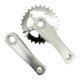 thumbnail image 1 of Juego De Bielas De Bicicleta Para Ni?os, Accesorios De Repuesto Para Montar, Juego De Manivela De Bicicleta Para Ni?os 28T, Gris Y Plateado, 1 of 2