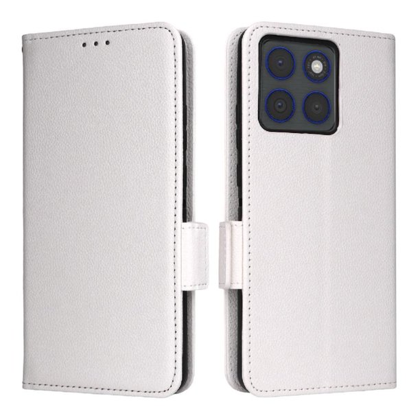 Funda Cartera para Motorola X70 Air Tapa Flip con Ranuras y Soporte Blanco