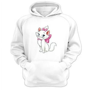 Genérico - Polerón Canguro Gatos Aristócratas Blanco Talla M Unisex