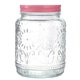 thumbnail image 1 of Canister 900ML 2 Piezas Vidrio Tapa Rosado, 1 of 2