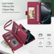 thumbnail image 4 of Para iPhone 15 Pro Max Funda Tipo Cartera con Bloqueo RFID, Funda de Teléfono Tipo Bolso Cruzado con 9 Ranuras para Tarjetas, Bolsillo con Cierre y Correa Desmontable, Rojo, para iPhone 15 Pro Max, 4 of 9