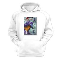 Genérico - Polerón Canguro Evangelion Blanco Talla Xs Unisex