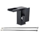 thumbnail image 1 of Grifo de lavabo de baño con luz LED, caño de cascada que cambia de 3 colores, grifo mezclador, grifo de tocador de lavabo Negro, 1 of 5