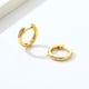 thumbnail image 1 of 18K Gold Plated Polished Round Geometric Hoop Earrings for Women, European American Style Jewelry, 1 of 1