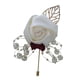 thumbnail image 4 of Novio Novia Ramillete Artificial Para Boda Dama De Honor Padrinos De Boda Blanco, 4 of 5