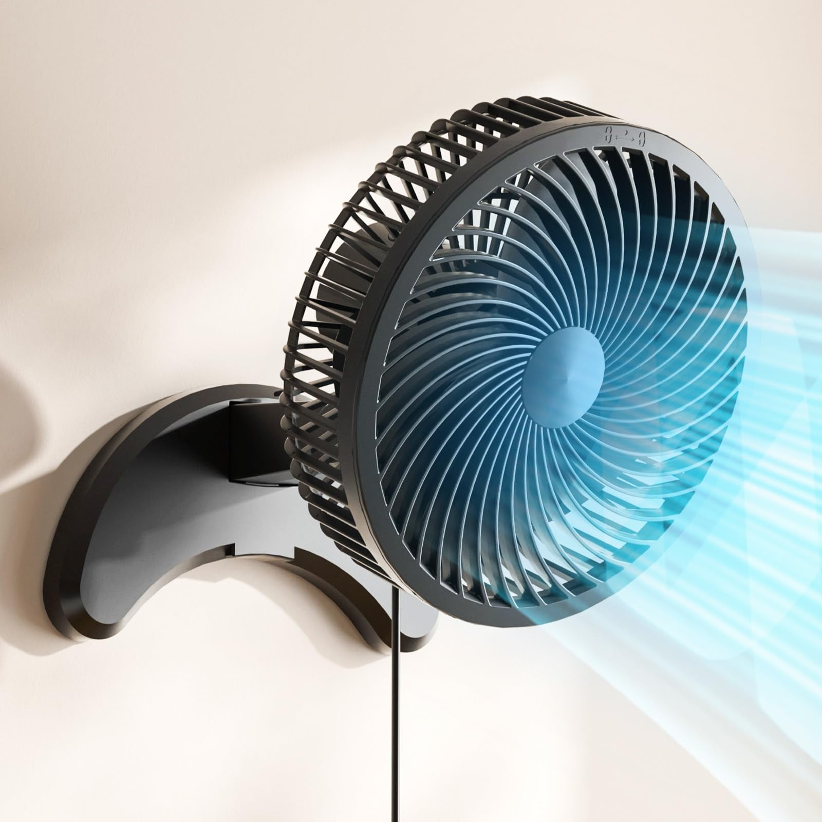 Ventilador De Pared Koonie De 20 Cm Con Temporizador Y Mando A Distancia