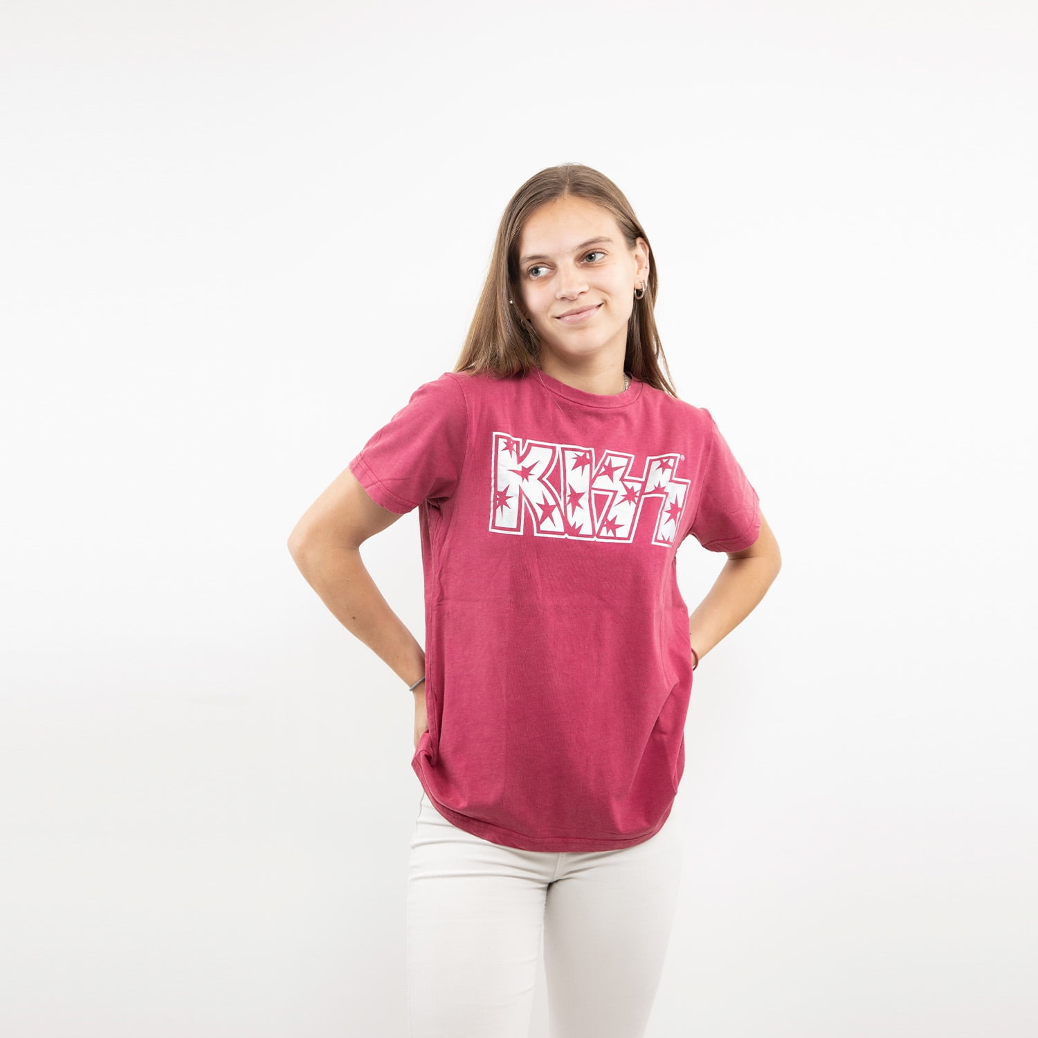 Polera Mujer You Kiss Estrellas Rosado