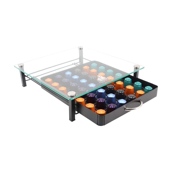Cajón portacápsulas para Nespresso Original con tapa de cristal