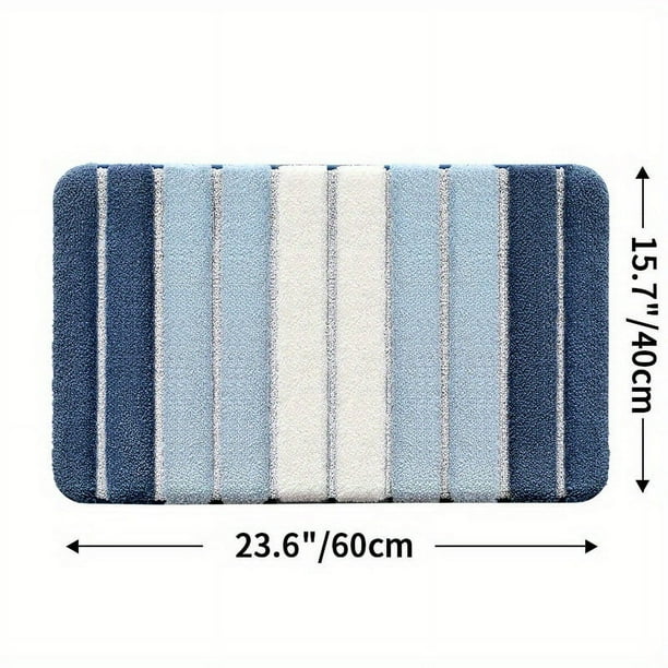 Transform Your Bathroom with our Extra Soft Absorbent Premium Bath Rug - Non-Slip Comfortable Bath Mat for Tub, Shower, and Bath Room - Beautiful Blue Color - Perfect Bathroom Accessory and Supply