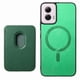 thumbnail image 1 of Funda de Cuero Magnética con Tarjetero para Motorola Moto G Power 2024 Cubierta Delgada Verde, 1 of 5