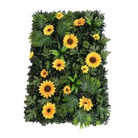 Bothyi - Panel De Pared De Césped Artificial Con Flores, Fiesta Interior, Flor De Pared Artificial, Girasol