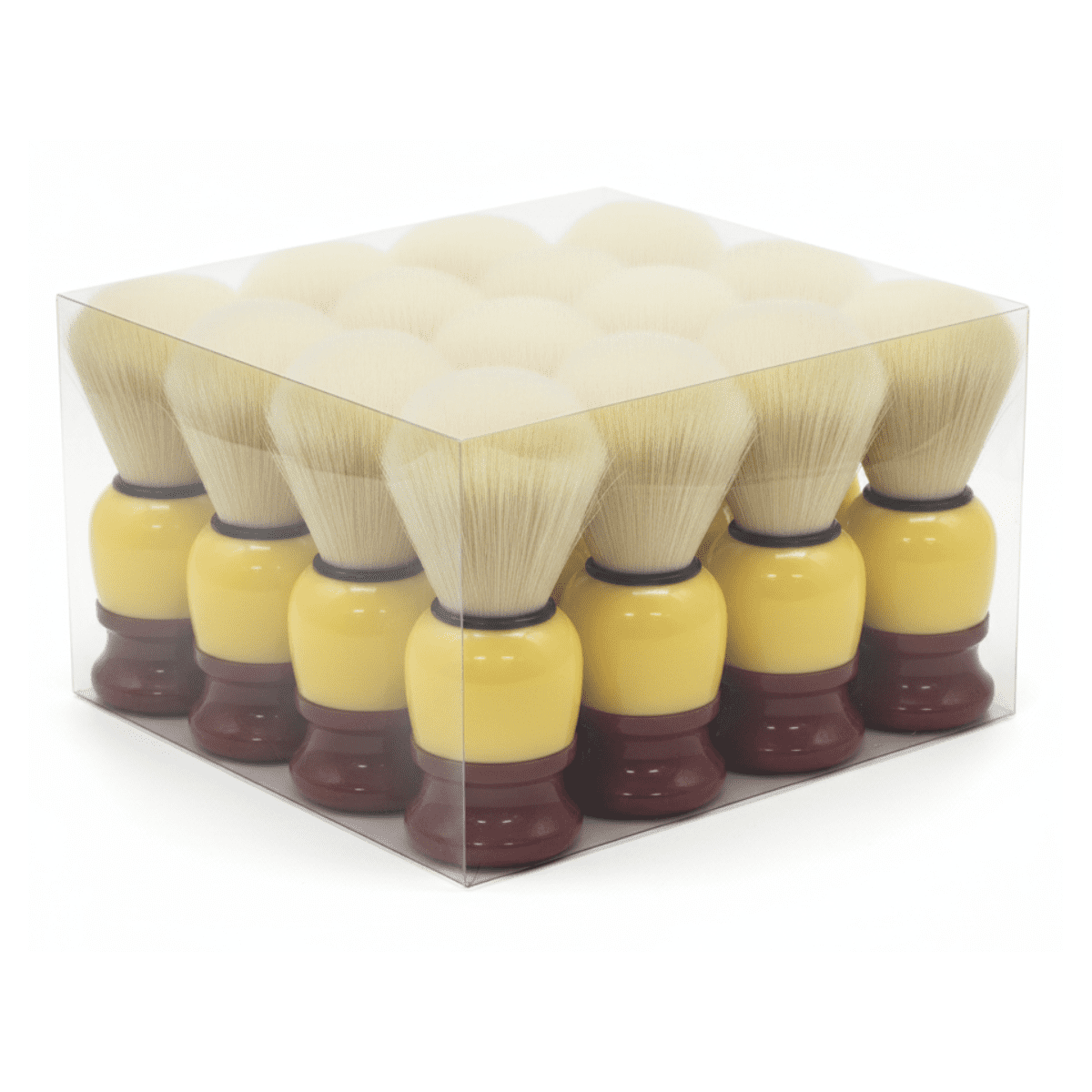 Genérico - Pack 12 Brochas Hisopo De Madera Para Barba - Peluquería Barbería