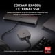 thumbnail image 2 of SSD Corsair EX400U 2TB USB4 Externo Portátil Tipo-C Gris, 2 of 7